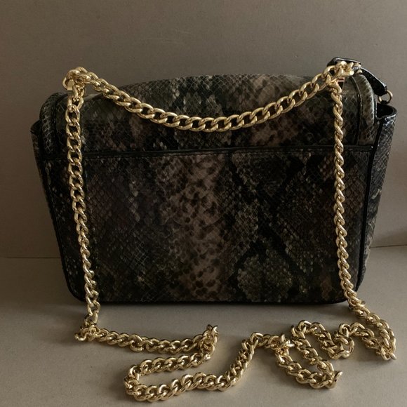 Victoria Secret Snakeskin Python Faux Leather Satchel Bag - Picture 3 of 6